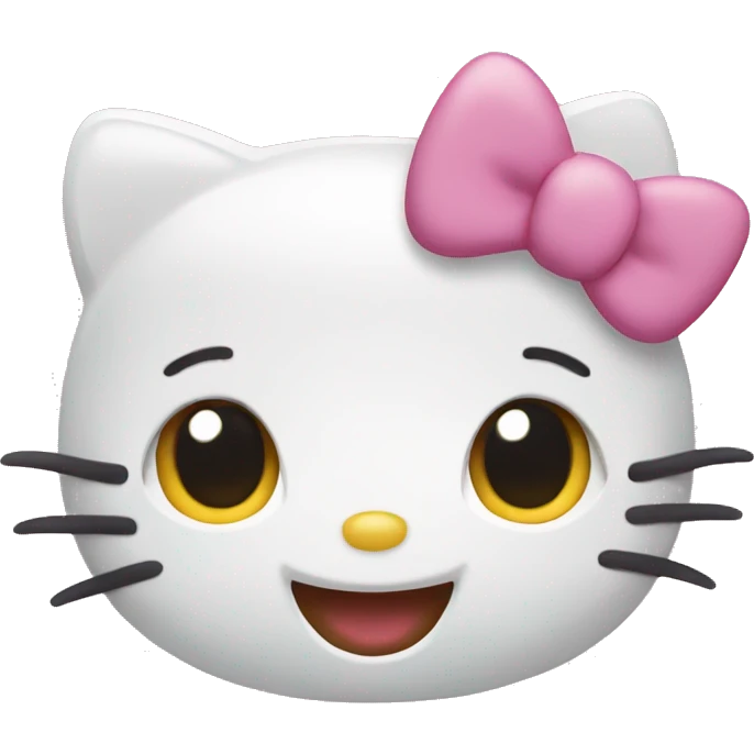 Hello kitty smiling emoji