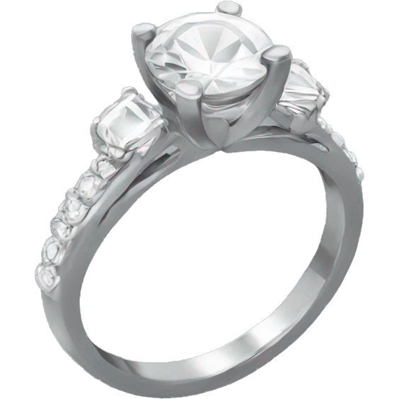 Engagement ring silver emoji