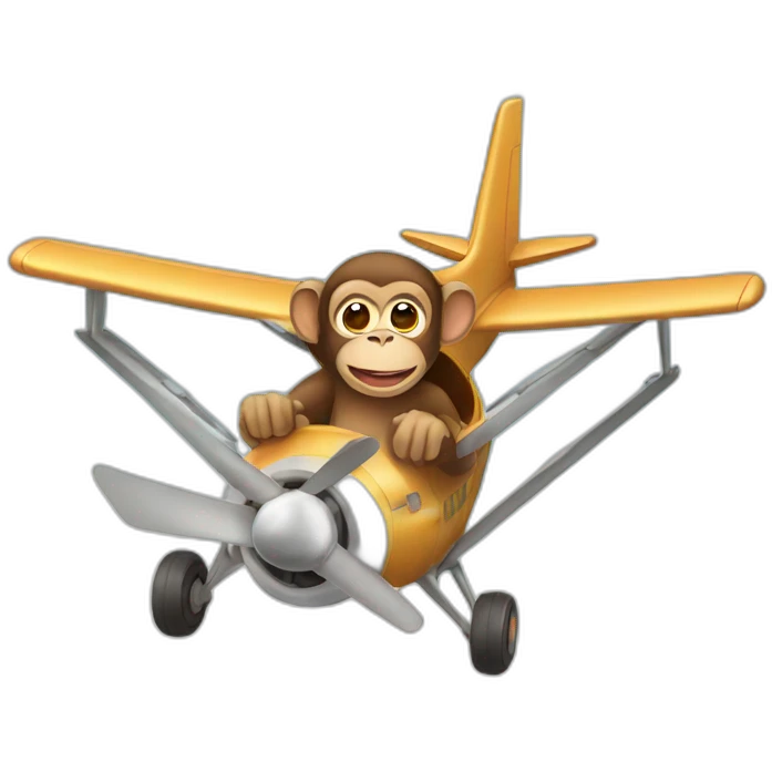 Monkey in an airplane  emoji