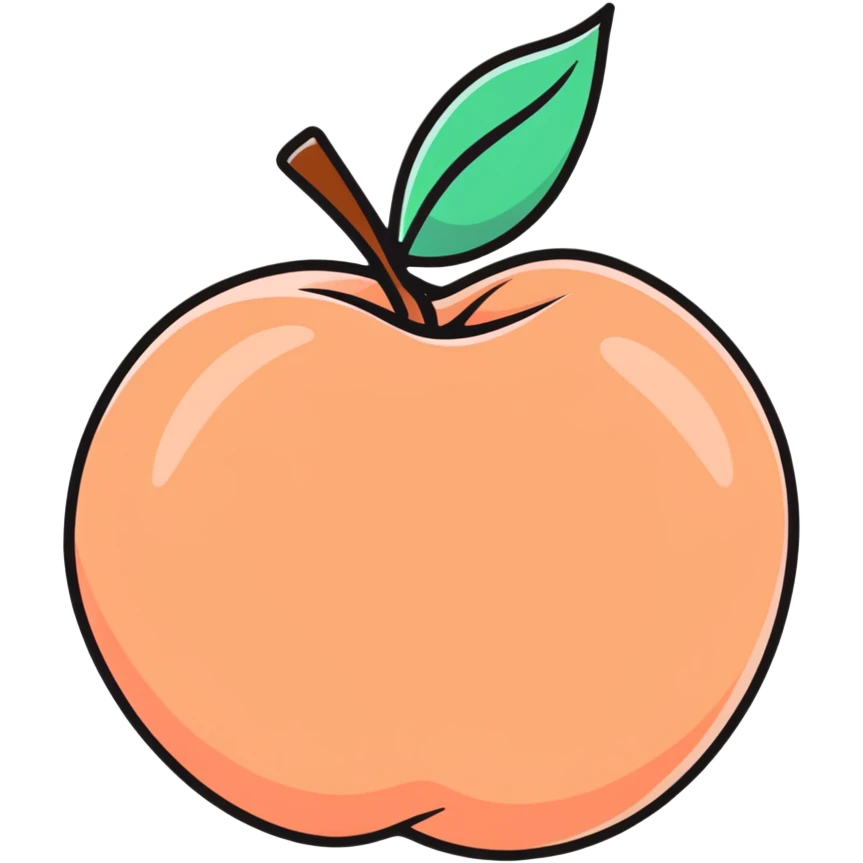 peach with curves emoji
