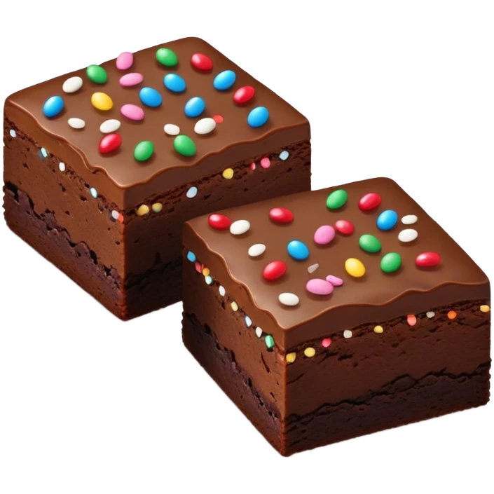 Brownie with sprinkles emoji