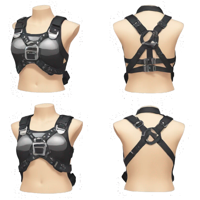 Anthro Punk Fursona Chest Harness  emoji