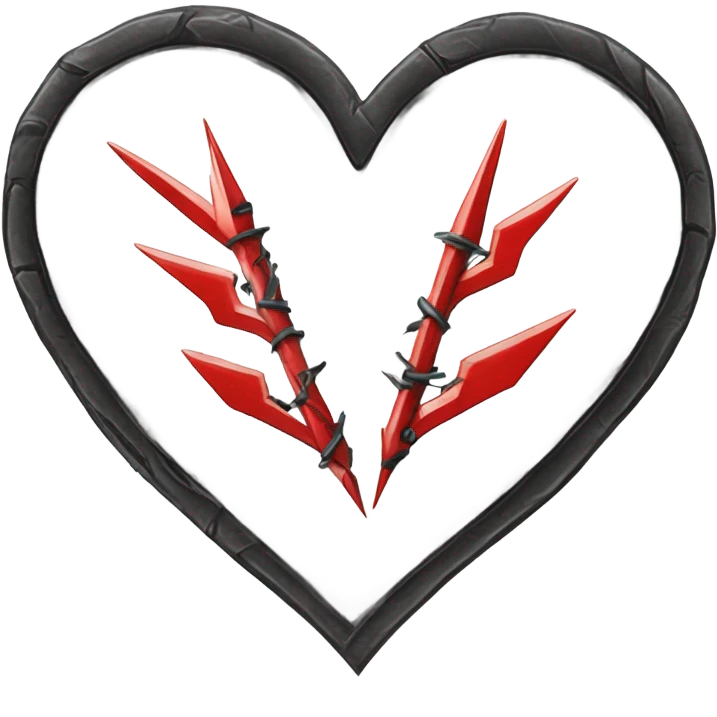 Classic tattoo heart emoji