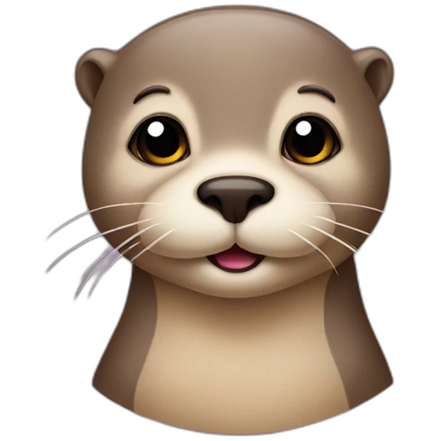 otter wearing a mustache emoji