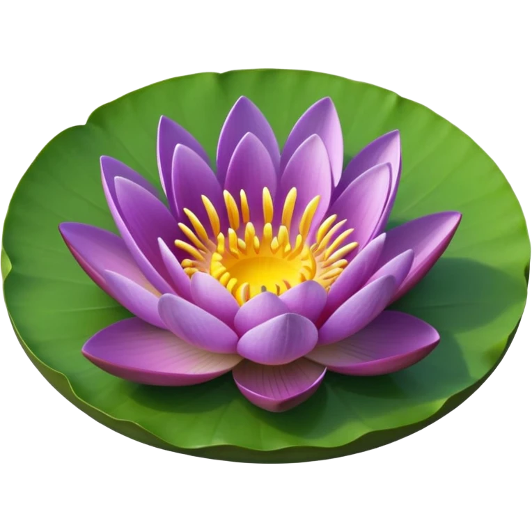 purple water lily circle leaf emoji