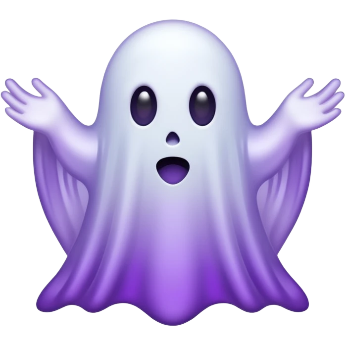 fantasma roxo e branco emoji