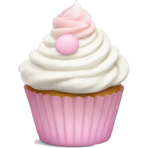 Easter white light pink cupcake emoji