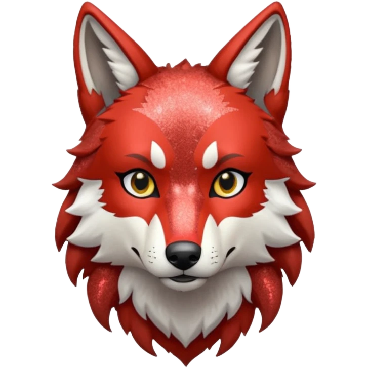 glitter red wolf apex predator emoji