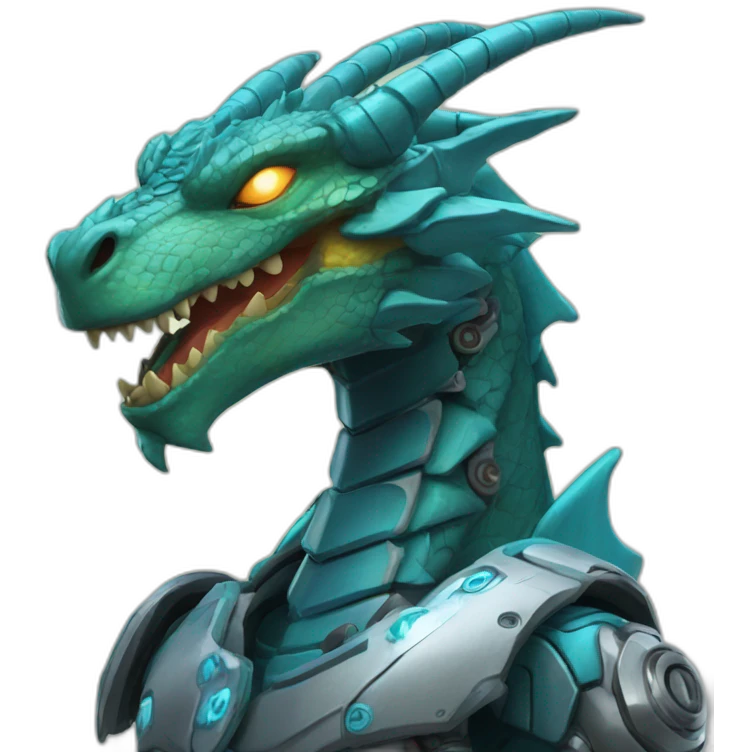 Un Dragon-cyborg emoji
