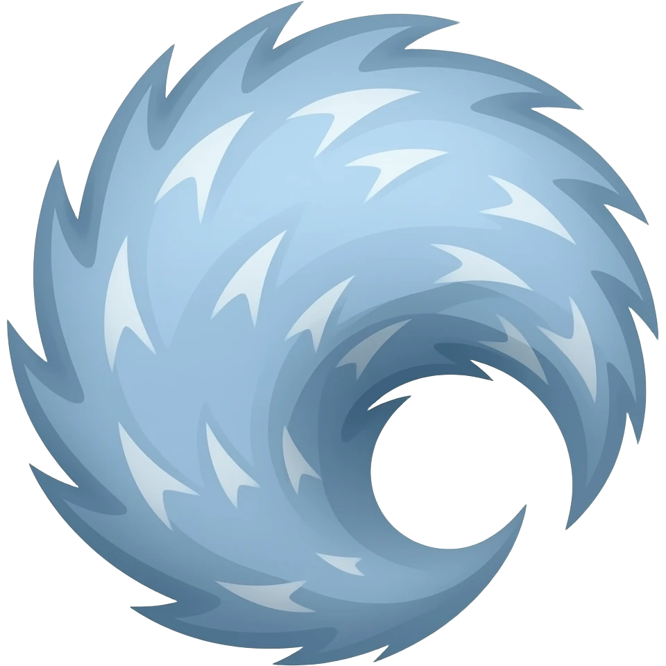 Blue wolf tail emoji