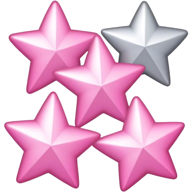 Pink and silver stars  emoji