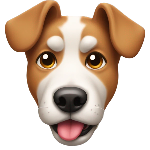Annoyed dog with tongue out emoji