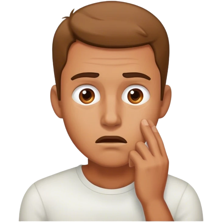 Guy Searching Solution, focus, desesperated emoji