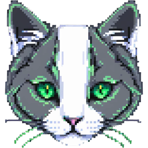 Cat face with green eyes emoji