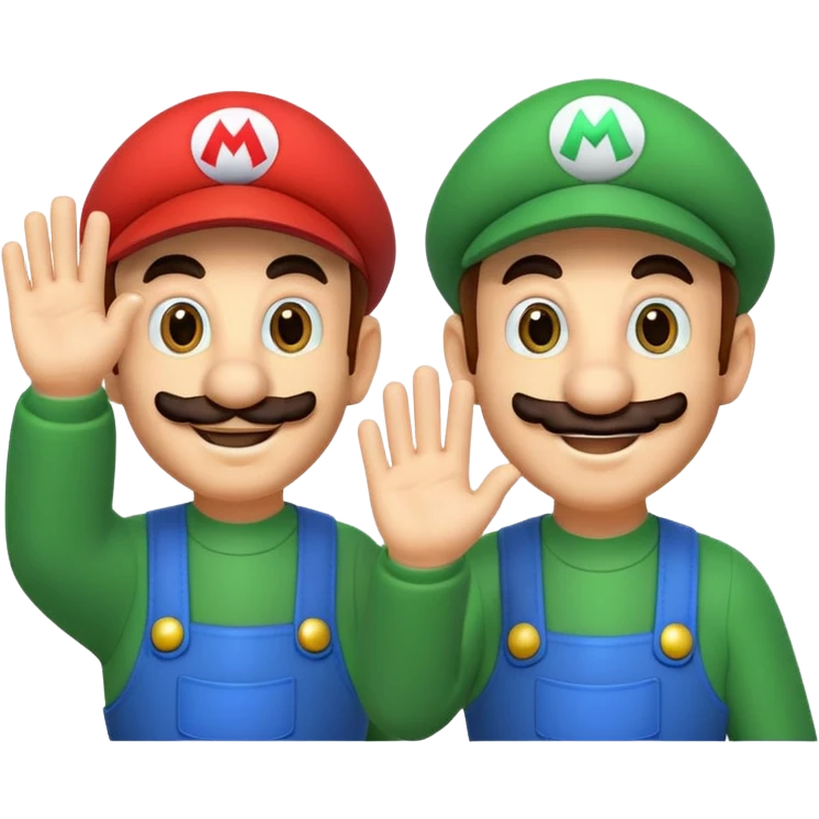 mario bros enviando saludos  emoji