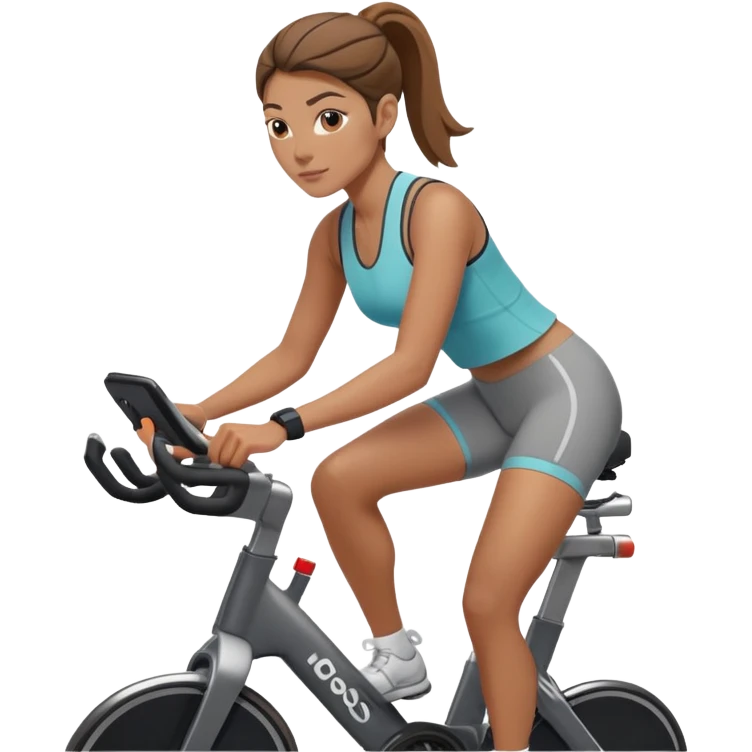 female on Peloton Bike emoji
