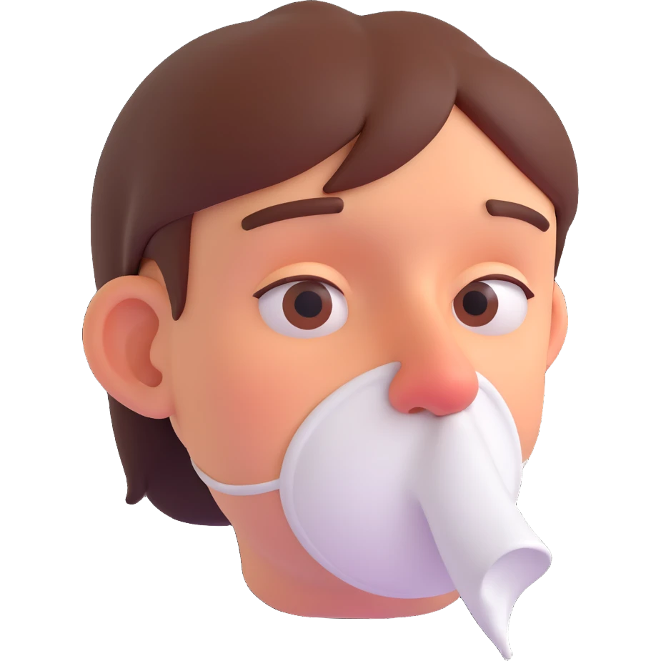 runny nose with a cold emoji