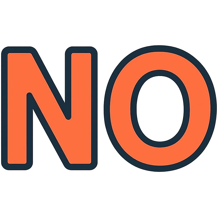 the word NO emoji