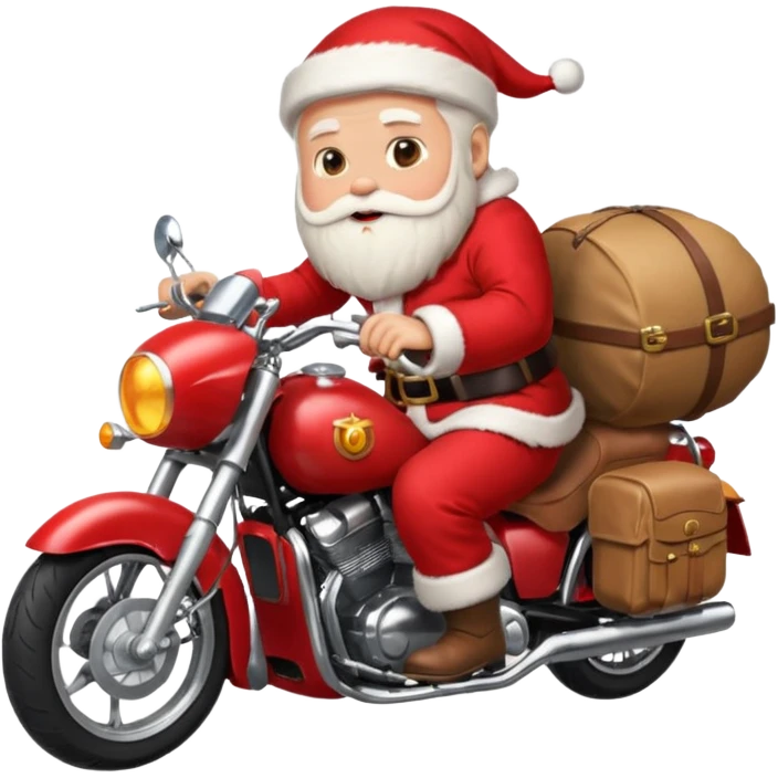 Santa on a motorcycle emoji