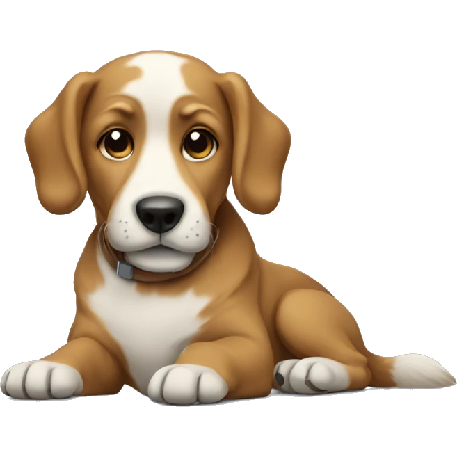 a dog with a macbook emoji