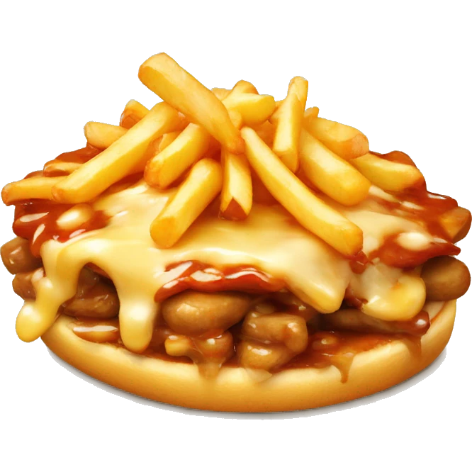 Poutine qui mange une poutine emoji