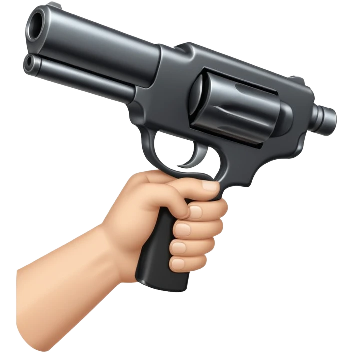Hand gun towards head emoji