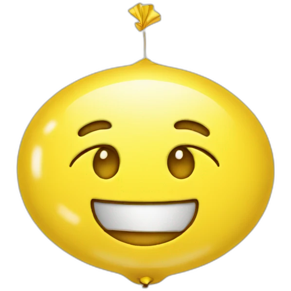 Yellow 5 Foil Balloon emoji