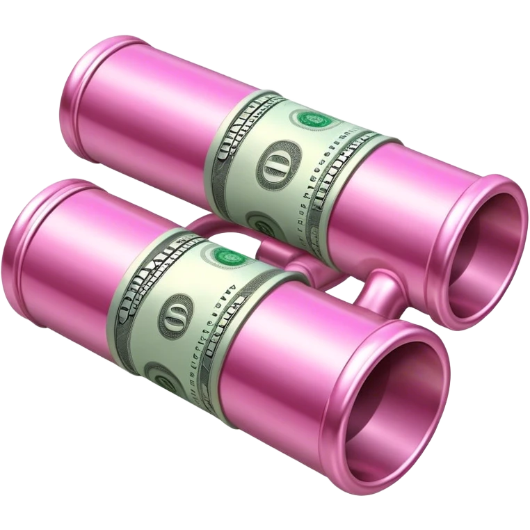 pink pipeline with dollars inside emoji
