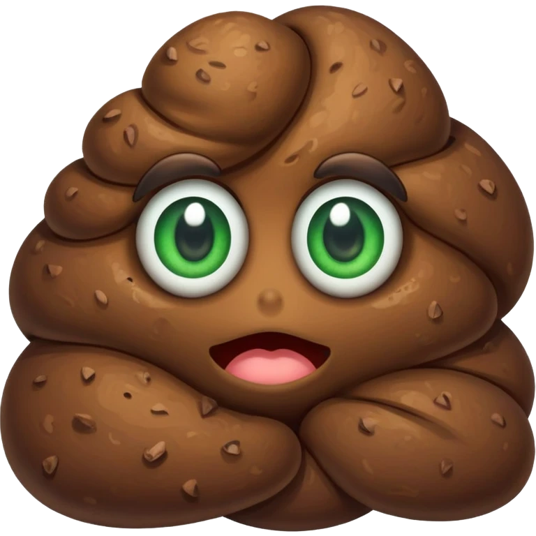 Какашка с зелеными глазами emoji
