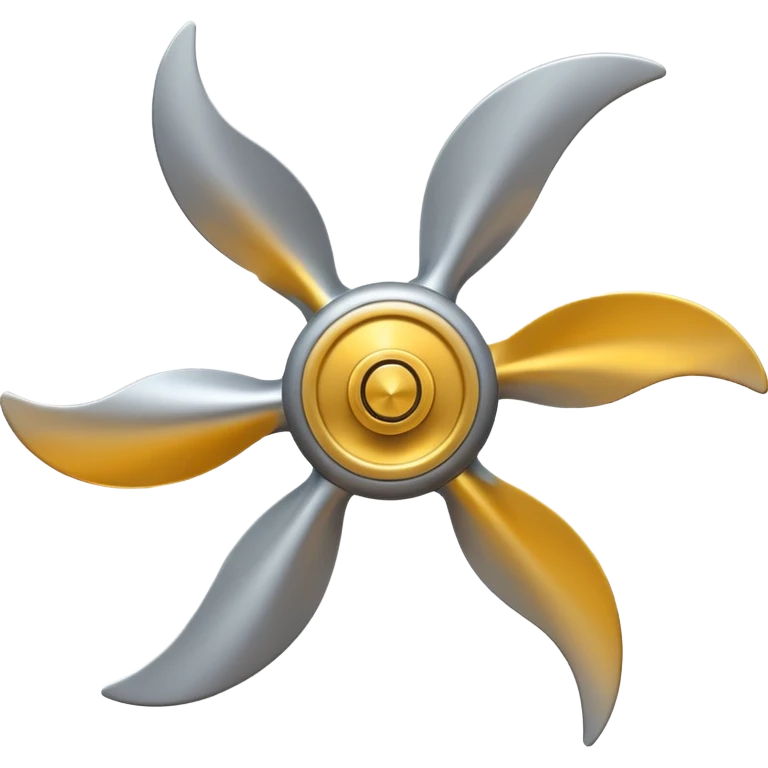 gray propeller, realism-style emoji