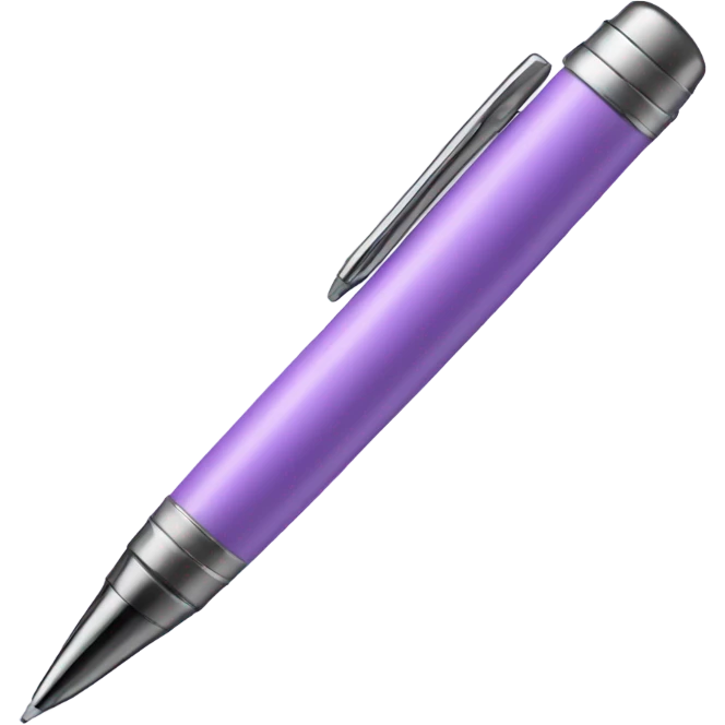 Lilac pen emoji
