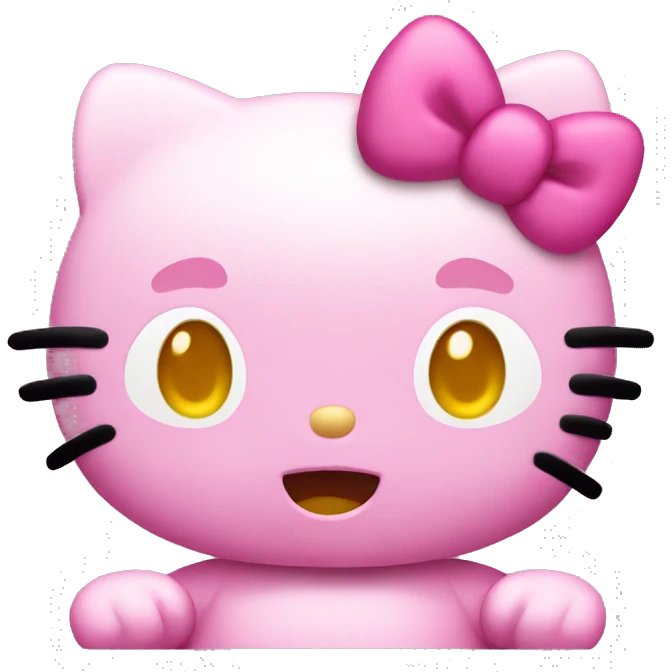 hello kitty pink vey disgusted emoji