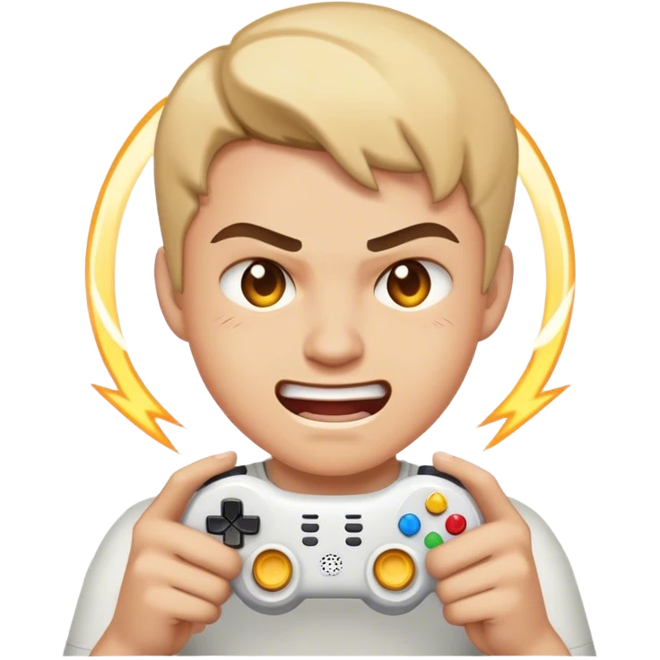 smile with gaming mode with face of anger emoji