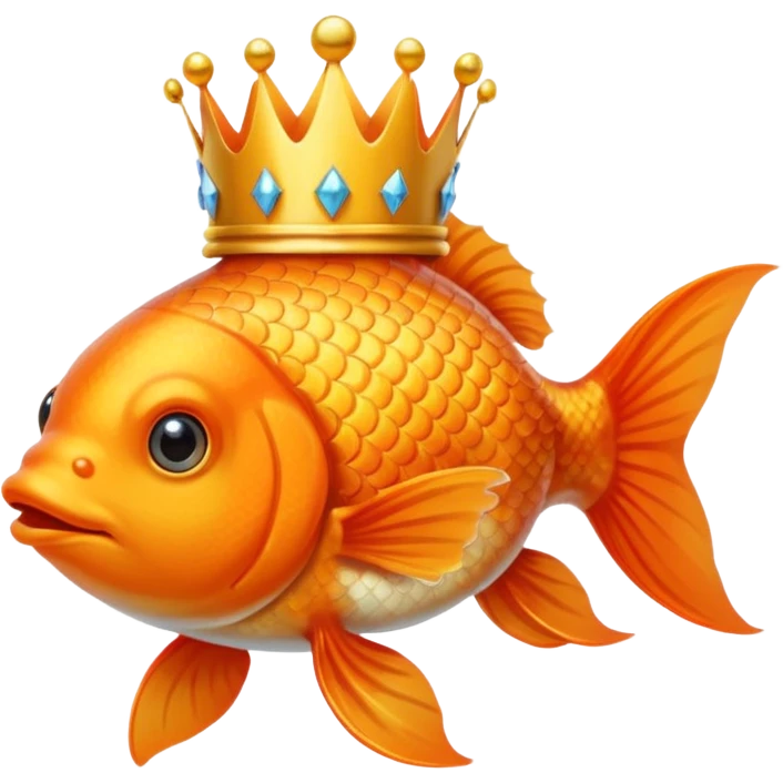 Goldfish with crown  emoji