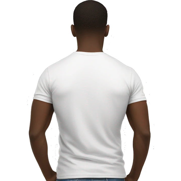 white-football-tshirt back view emoji