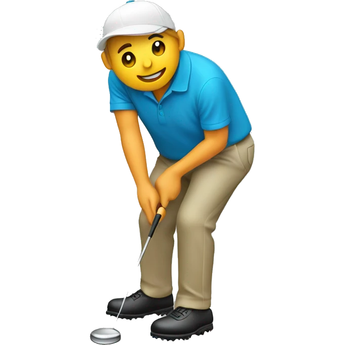 Golfer putting  emoji