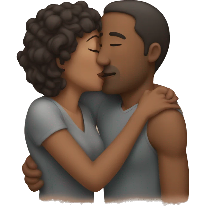 Woman and man kissing emoji