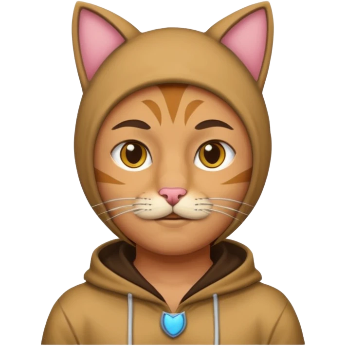 A man wearing cat clothes  emoji