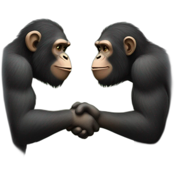 apes shaking hands emoji