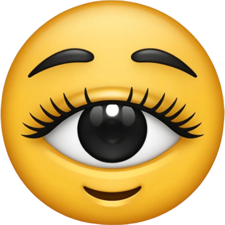 Un emoji de dos ojos grandes y expresivos, con pupilas negras y un ligero brillo. El estilo debe ser simple y limpio, con un contorno suave. El fondo es transparente emoji