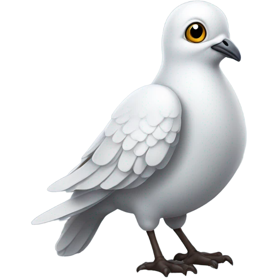 dove with a gun, with an eye patch and one leg emoji
