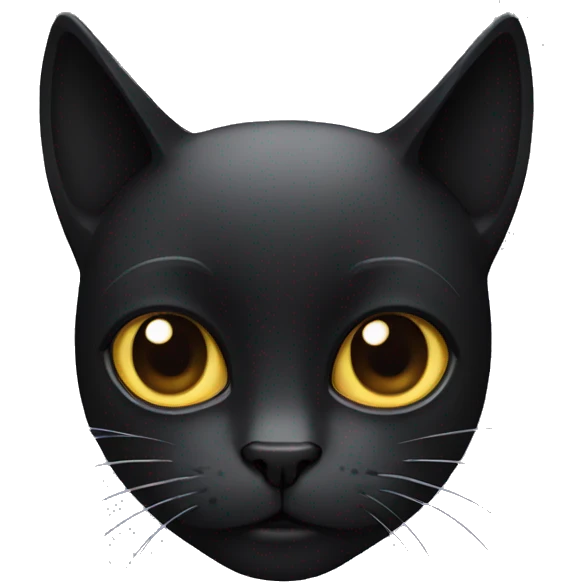 black cat looking annoyed emoji