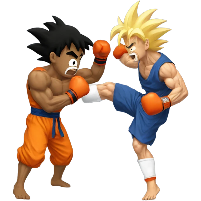 Goku fight with mike tyson emoji