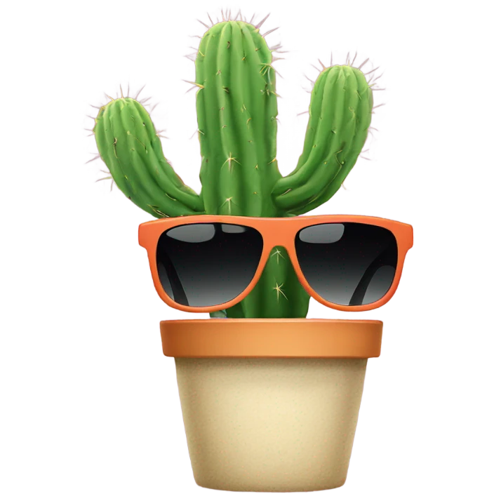 A cactus with sunglasses emoji