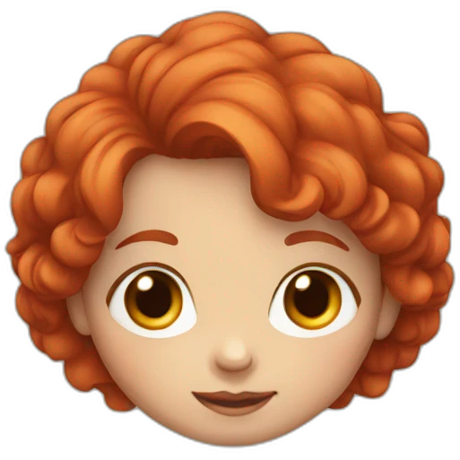 red headed toddler emoji