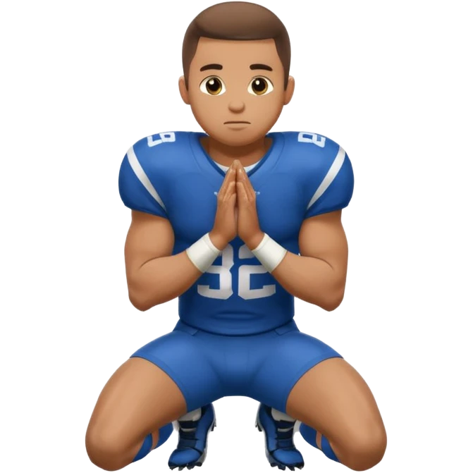 Praying to a football emoji