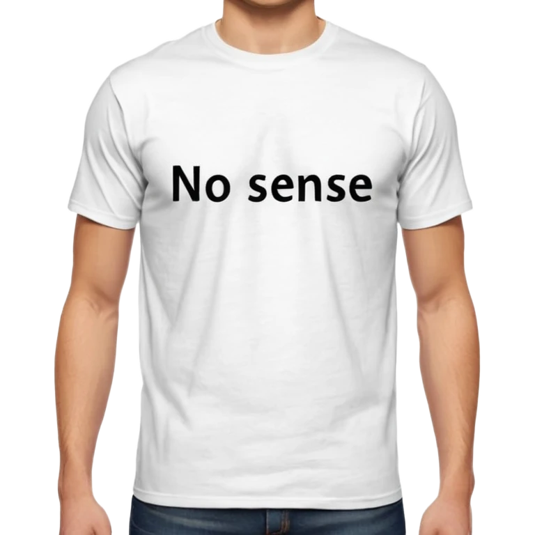 MAGLIETTA CON SCRITTO "NO SENSE" emoji