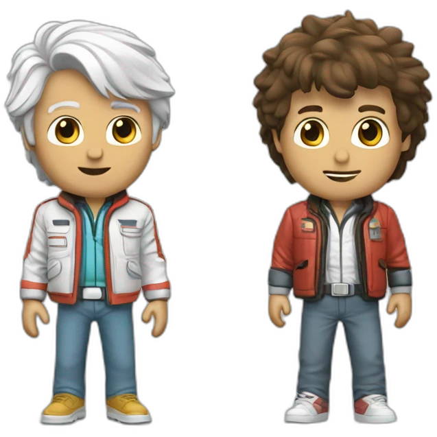 Marty McFly and Doc emoji