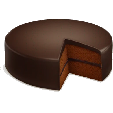 sachertorte with cream emoji