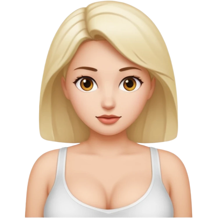 Naked woman with big boobs emoji